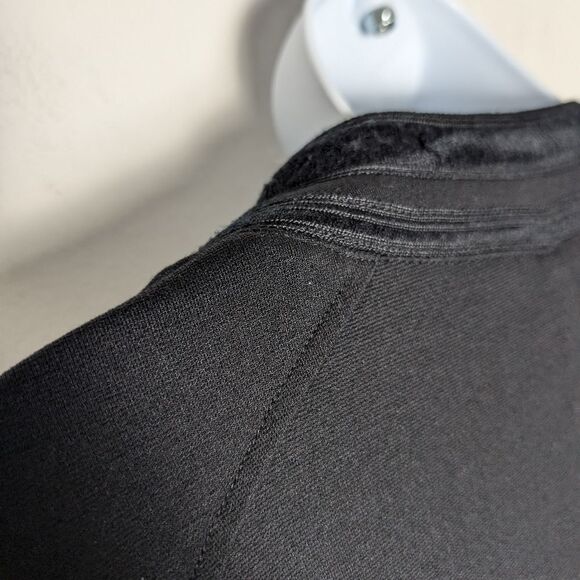 Chico's blazer Open front black collarless sz L laria ponte jacket - Picture 8 of 10
